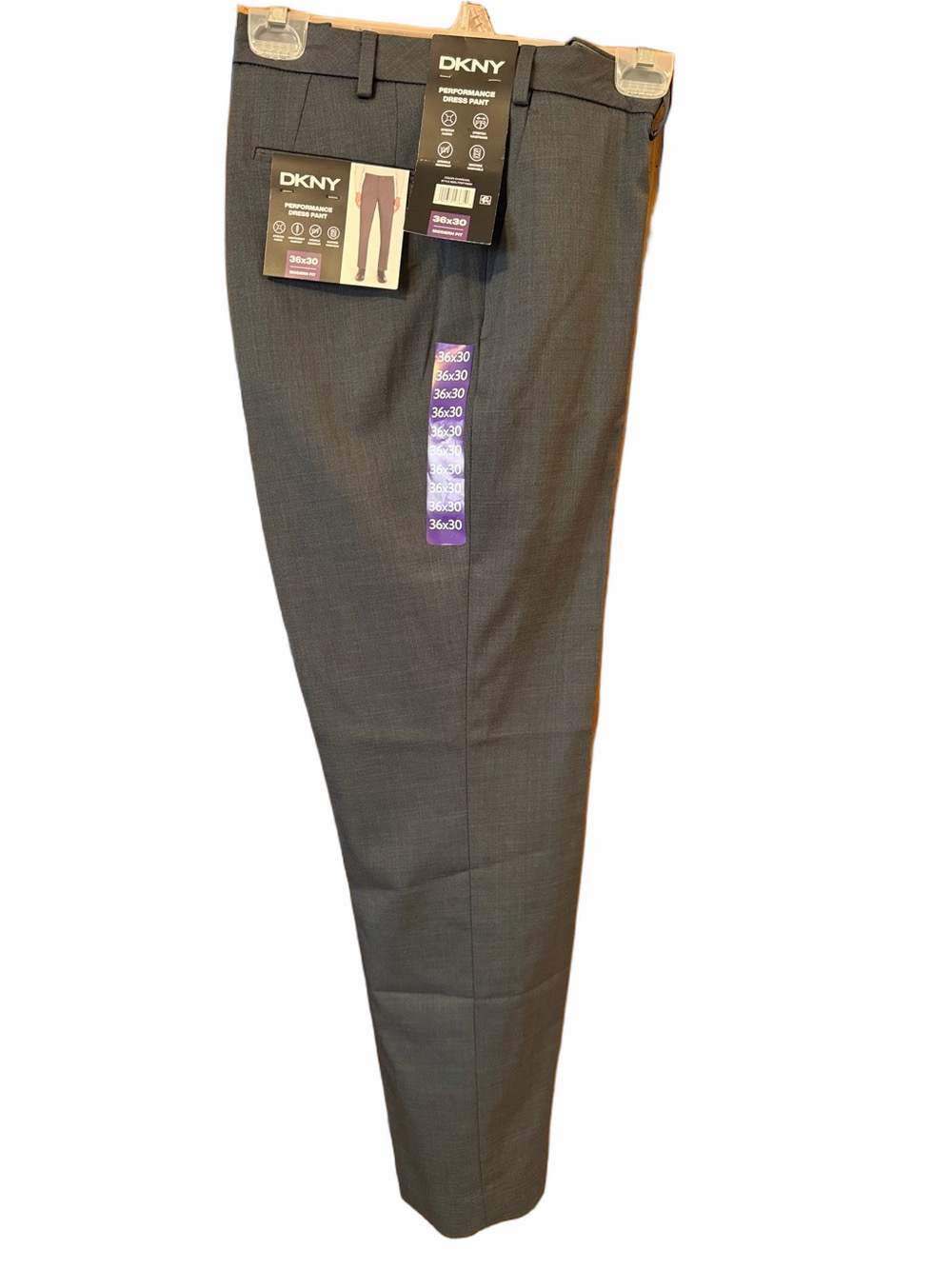 DKNY Men's performance dress pant – modern fit 36 x 30